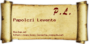 Papolczi Levente névjegykártya